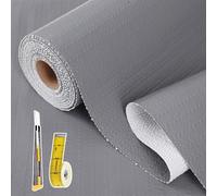 Drawer Organizers and Liners - 30x900cm Grey Non-Adhesive Non-Slip Shelf Liner for Kitchen Cupboards, Fridges, Shelves, Bedroom Cabinets - With Knife and Tape Measure