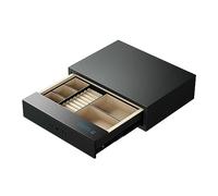 Drawer Pistol Safe, Fingerprint And Password Intelligent Safe, Black Steel, Biometric Lock, Home Store Nightstand Jewelry Handgun Organizer (Size: 76.4cm)