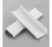 Drawer Pulls,2pcs Finger Edge Pull Concealed Handle Aluminum,Cupboard Handles 200mm for Home Kitchen Door Drawer Cabinet,Shoe Cabinets, Bedside Tables,Dresser