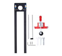 Drawer Punch Locator Aluminum Alloy Cabinet Drilling Positioner, Adjustable Jig for Drawer Slide Installation, Multi Function Woodworking Tool with Built in Index Tabs for Cabinets