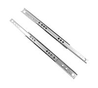Drawer Rail, 1pair Ball Bearing Drawer Runner Metal Drawer Slides W17mm for Furmiture Drawer(310mm Length)