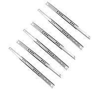 Drawer Rail, 3pairs Ball Bearing Drawer Runner Metal Drawer Slides Kitchen Cabinet Office Sliding Drawer Track Steel Ball Slide Rail Pull-Out Drawer Glide W17mm for Furniture Drawer (246mm Length)