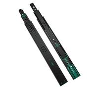 Drawer Rails, Heavy Duty Ball Bearing Slides, Detachable Device Makes Organization Easier, 3 Fold Metal Dresser Runners for Kitchen Wardrobe(18in)