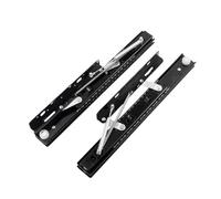 Drawer Rolling Bearing Slip Rail Table Lifting Slide Rising Invisible Pull-Out Track Telescopic Side Installation Extension Guide Rail Dining(520mm)