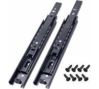 Drawer Runner with Ball Bearings, 25kg Load Capacity, Cabinet Full Extension Drawer Slide 240 290 340 390 440 mm, Side Mount, 1 Pair