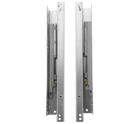 Drawer Runners 2 Pcs Hidden Slide Drawer Bottom Mute Track Rails Wardrobe 31X4CM Runner Slides Support Silver Two-Section Cabinet