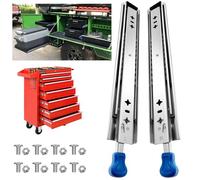 Drawer Runners, 38" Full Extension with Lock, Heavy Duty Drawer Slides, Side Mount, Ball Bearing, 250lb Load Capacity, 1 Pair (2 Pack)