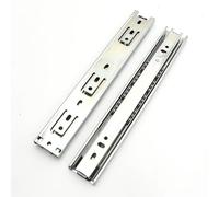 Drawer Runners,Drawer Runners, Hydraulic Mute Push-Pull Solid Track, 2PC, Three-Section Design for Smooth Operation, Perfect for Furniture and Cabinet Applications