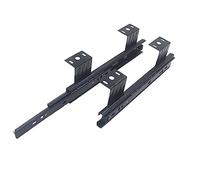 Drawer runners Drawer Slides Drawer Runners 2pcs Heavy Duty Slide Telescopic 3 Folds Full Extension Ball Bearing Slides Mute Sliding Under Desk Keyboard Guide Rail Detachable(25cm/10inch)