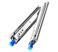 Drawer Runners,Heavy Duty Drawer Slides 44" - Full Extension Ball Bearing Runners, Side Mount Shelf Guide Rails, 1100mm, 1 Pair for Smooth Sliding and Durability