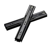 Drawer Runners,Heavy-Duty Soft-Close Drawer Slides, 55cm Black Sliding Rail for Wardrobe, 3-Section Drawer Runners, Durable and Easy to Install, Perfect for nizing Drawers