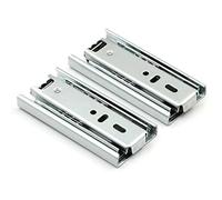 Drawer Runners， Metal Ball Bearing 3 Fold Full Extension Drawer Slides Side Mount 160mm 45kg Silver 2 Pcs(2pcs)