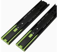 Drawer Runners Slides1 Pair Slides Full Extension Three Sections of Guide Rails Household Sliding Rail(Damping Style,400mm)