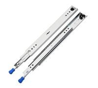 Drawer Runners with Lock 10 to 50 inch Ball Bearing Three Fold Full Extension Heavy Duty Slide Rail Drawer Slides Hardware (34inch (850mm))