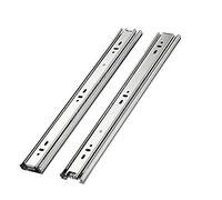 Drawer Slide Heavy Duty Drawer Slides Full Extension Drawer Runners, Ball Bearing 3 Folds Full Extension Drawer Slides Rail Guide Track, Side Mount, 2 Pairs, 750mm/30inch, Black