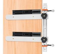 Drawer Slide Installation Jig Kit Stainless Steel Rapid Positioning Cabinet Hardware Jig with Clamp & Magnetic Arm Cabinet Handle Template
