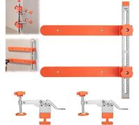 Drawer Slide Installation Jig with Toggle Clamp, Cabinet Tool with Magnetic Arm Punch Locator for Precise Installation, Easy-to-Use Drawer Slide Jig Kit