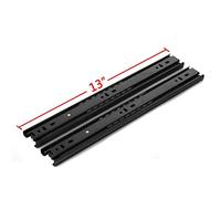 Drawer Slides 13 Inch Ball Bearing Full Extension 3 Section Slide Track Mounting Drawer Runners Slider for Cabinet Home Furniture, 2 Pack (Black 13 Inch)