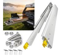 Drawer Slides 14002000mm, Full Extension with Lock, 76mm Height, 220kg Capacity, Side Mount, Includes Screws, Ideal for Smooth Heavy Loads (Blue, 250mm/10in)