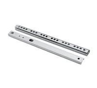 Drawer Slides 1Pair 8"-16" Drawer Slide 17mm Wide Two-Section Ultra-Narrow Mmini Ball Steel Cabinet Two Way Chute Rail for Drawer(15inch-374mm)