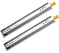 Drawer Slides 2inch Wide,1 Pair Locking Drawer Slides,Side Mount Ball Bearing Rails,3-Fold Full Extension Track Glides(58inch/145cm)