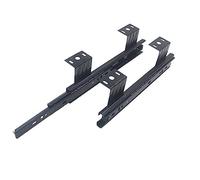 Drawer Slides, 2pcs Heavy Duty Slide Telescopic 3 Folds Ball Bearing Slides Mute Sliding Under Desk Keyboard Guide Rail Detachable(30cm/12inch)