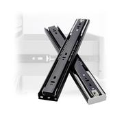 Drawer Slides 2pcs, Side Mount Cabinet Runners, Thin Touch Rails for Smooth Sliding Drawers, Heavy Duty and Durable Tracks for Kitchen and Furniture
