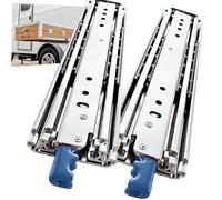 Drawer Slides 3001500mm, 500lb Capacity, SideMounted Heavy Load Slide Rails for Tool Cabinets, Kitchen & Workbench, Blue, 12inch (W76mm)