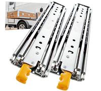 Drawer Slides 3001500mm with Lock, 500lb Capacity, SideMounted Tool Storage Rails, Kitchen nization, W76mm Extension for Workbench, Blue, 12 in