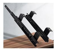 Drawer Slides Drawer Slides 12 Inch, Full Extension Ball Bearing Drawer Slides, Soft Close Drawer Runners, Metal Black Slides Rails Track Guide, 2 Pares