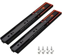 Drawer Slides Full Extension Push to Open 250mm 300mm 500mm, Heavy Duty 45Kg Keyboard Tray Rails, 1 Pair, Cabinet Sliding Guides
