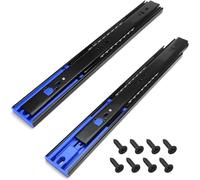 Drawer Slides Push to Open, Side Mount Cabinet Runners with Ball Bearings, 100lb Capacity for Vanities and Kitchens, 22in (550mm) Length
