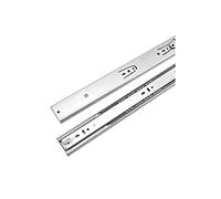 Drawer Slides, Runners,1 Pair 10"-22" Stainless Steel Soft Close Track Rail Sliding Three-Section Cabinet Slide Furniture Hardware 1130(Buffer Type,10 inch 250mm)