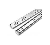 Drawer Slides, Runners,1 Pair 10"-22" Stainless Steel Soft Close Track Rail Sliding Three-Section Cabinet Slide Furniture Hardware 1130(Normal Type,14 inch 350mm)