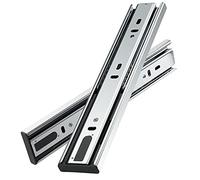 Drawer Slides, Runners,10"- 22" Silver Stainless Steel Soft Close Track Rail Sliding Three-Section Cabinet Furniture 1130(Normal 50 Cm)