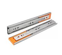 Drawer Slides, Runners,10" - 22" Stainless Steel Soft Close Track Rail Sliding Three-Section Cabinet Furniture Hardware Repair kit(Buffer 16inch 40cm)