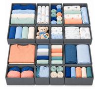 Drawer storage system, underwear organiser, drawer organiser, 16-piece set