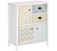 HOMCOM Sideboard Storage Chest Shabby Chic Cabinet Multi purpose Entryway in White HOMCOM White