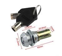 Drawer Toolbox Lock Crafted in Alloy with 180 Degree Rotation Unlocking and Two Keys for Secure Storage Access (B)