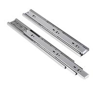 Drawer Track, 2pcs Soft Close Drawer Slides 10 Inch Full Extension Ball Bearing Self Closing Cabinet Track Guide Dresser Glide Side Mount(D Cold Rolled Steel,18inch (45cm))