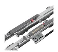 Drawer Two-Section Full-Pull Buffer Rail Bottom with Latch Hidden Track Buffer Silent Thickened Guide Rail Slide Furniture(12inch)