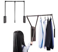 Drawer Type Trouser Rack,Pull Down Closet Rod,Cloakroom Pull Down Closet Rod, Home Extendable Closet Pole Holder Lift Clothes Hanger For Wardrobe Clothes Storage, Wardro,One Color-Small-51-66cm