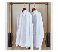 Drawer Type Trouser Rack,Pull Down Closet Rod,Pull Down Closet Rod,33.06Lbs. Adjustable Extend Closet Hanging Rod,20.07''-47.24'' Damping Buffer For Hanging Clothes For ,Brown-For510~650mmopenings