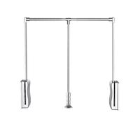 Drawer Type Trouser Rack,Pull Down Closet Rod,Pull Down Closet Rod,33.06Lbs. Adjustable Extend Closet Hanging Rod,20.07''-47.24'' Damping Buffer For Hanging Clothes For ,Silver-For510~650mmopenings
