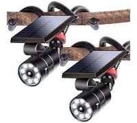 DrawGreen Solar Lights Outdoor Waterproof, 100-Week Free Refund, Camping Solar Lights with Motion Sensor Solar Flood Security Spotlights for Outside Camp Patio, Fence, Deck, Post(2Pack)