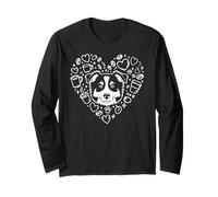 Drawing Art Australian Shepherd Coffee Aussie Dog Long Sleeve T-Shirt