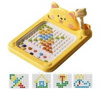 Drawing Board - Cartoon Magnetic Drawing Board | Magnet Doodle Pad Dot Art Toy With Pen And Dot Beads | Portable Educational Interactive Toys For Aged 2-5 Kid Girls Boys For Travel Preschool Education
