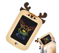 Drawing Board for Children, LCD Writing Board with Deer Antlers | Doodle Board with Coloured Screen 21.6 cm | for Girls Children at Home School Travel Car Gift Birthday Christmas Game