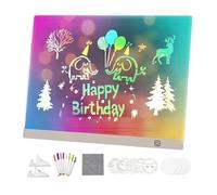 Drawing Board - Multicolor Drawing Pad, Board, Adjustable Brightness Light Pad, Kids LEDs Note Boards | Art Tracing Tablet for Doodle Sketching Painting Home School Classroom