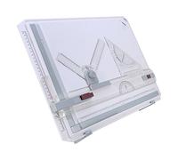 Drawing Board Set A3 Drafting Table Multifunctional College School Ergonomic Drawing Board Tool Set with 2 Parallel Motion Rulers and 2 Adjustable Corner Clips Measuring System Angle 510mm x 365mm